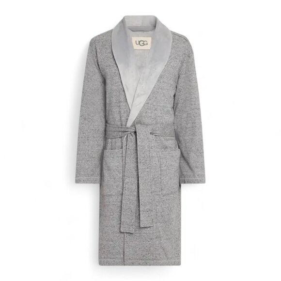 Ugg Men's Luxury Robe Pockets Grey Men's Size L/XL Heavyweight Thermal Warm NWT - Picture 7 of 13